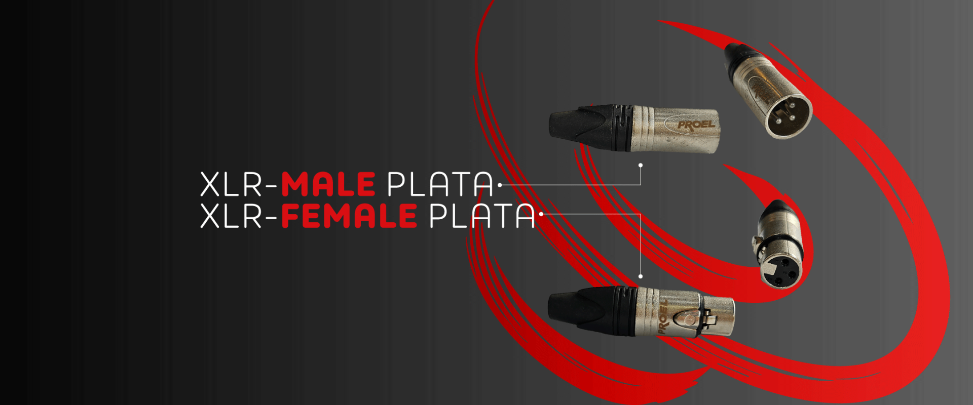 Home xlr male plata xlr female plata